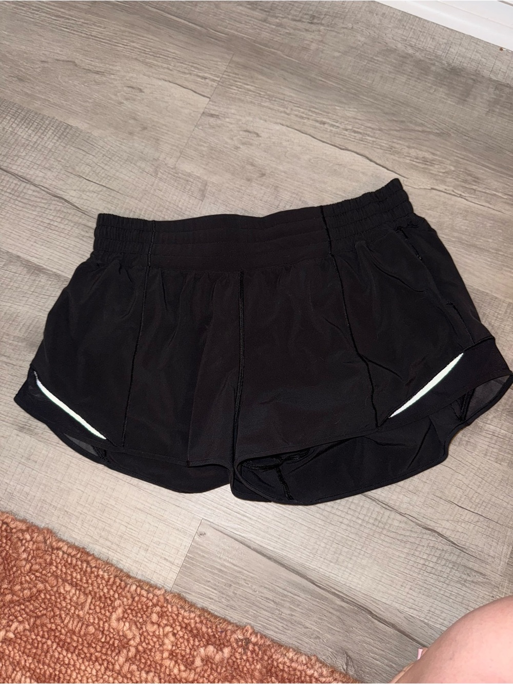lululemon athletica Black Women's Athletic Shorts with Reflective Trim